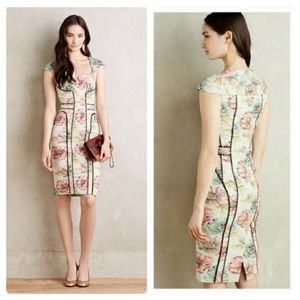 Anthro Brocade Garden Sheath Dress Byron Lars 2
